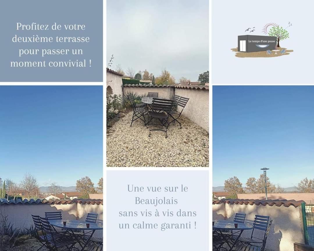 Studio De Jardin "Le Temps D Une Pause" Jusqu'A 4 Personnes En Face Du Beaujolais - Climatisation Et Borne Recharge Vehicule Electrique Montmerle-sur-Saone Bagian luar foto